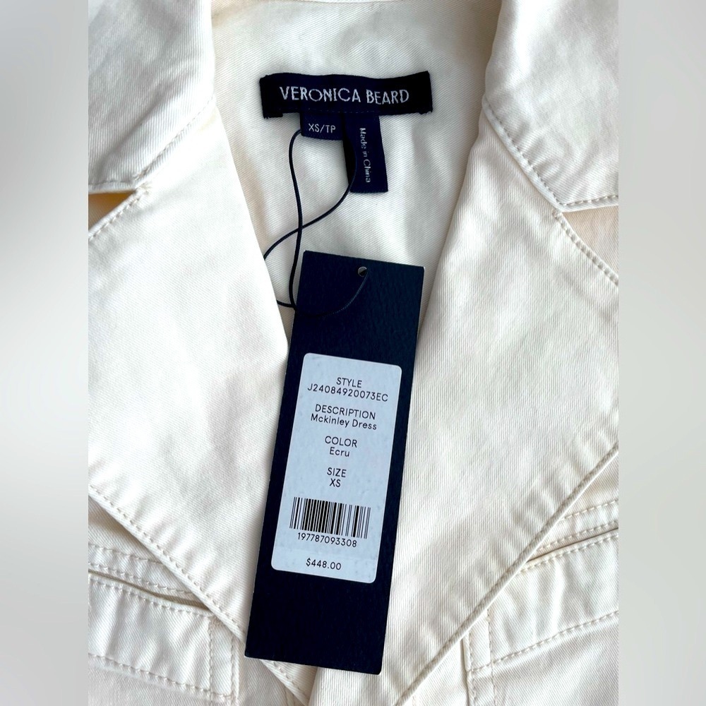 CURRENT SEASON Veronica Beard McKinley dress in ecru NWT - Picture 7 of 9